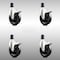 Service Caster 5 Inch 316SS Soft Rubber Swivel 1-5/8 Inch Expanding Stem Caster Set Lock Brake SCC-SS316TTLEX20S514-SRS-158-4 - alternate 1